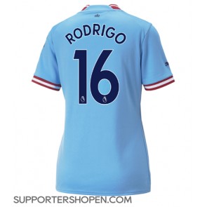 Manchester City Rodri Hernandez #16 Hemma Matchtröja Dam 2022-23 Kortärmad